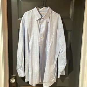 Blue plaid dress shirt